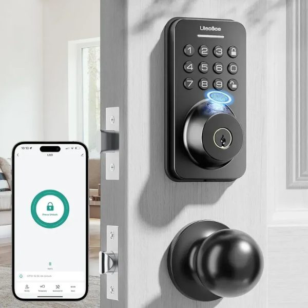 Cerradura inteligente ULECOCE sin llave. Huella y Wi-Fi