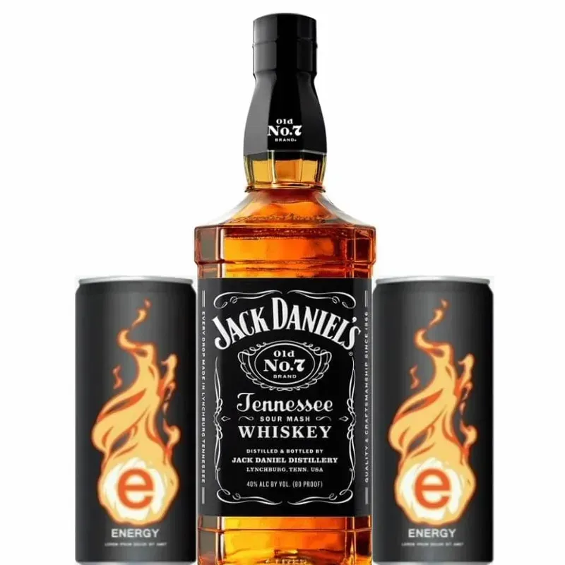 WHISKY JACK DANIELS 750 ML + 2 ENERGIZANTES