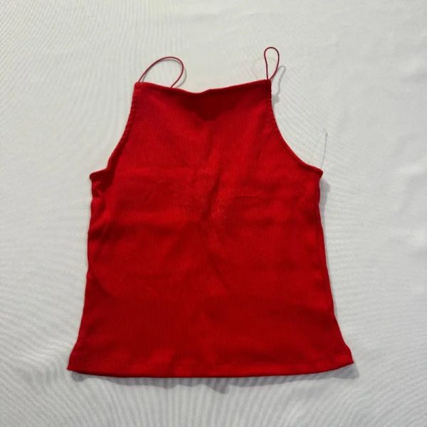 Top Ajustado Rojo Canalé Tirantes