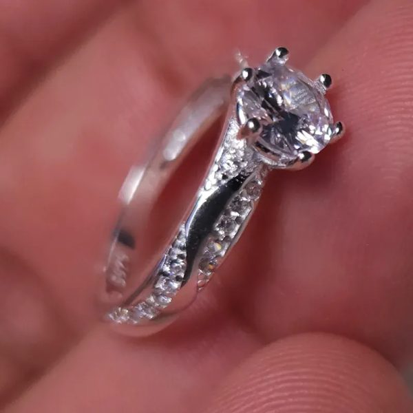Anillo de compromiso en plata 925 #25
