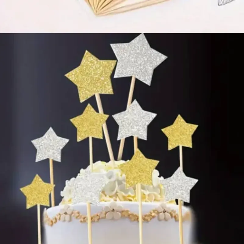 Juego de toppers de 10 estrellas de foami