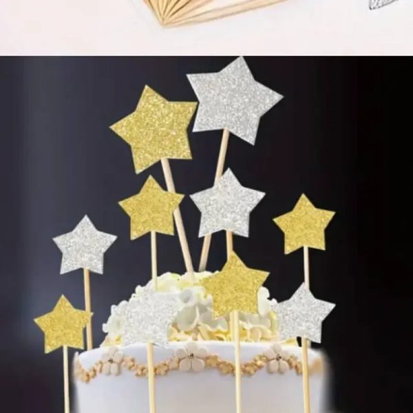 Juego de toppers de 10 estrellas de foami
