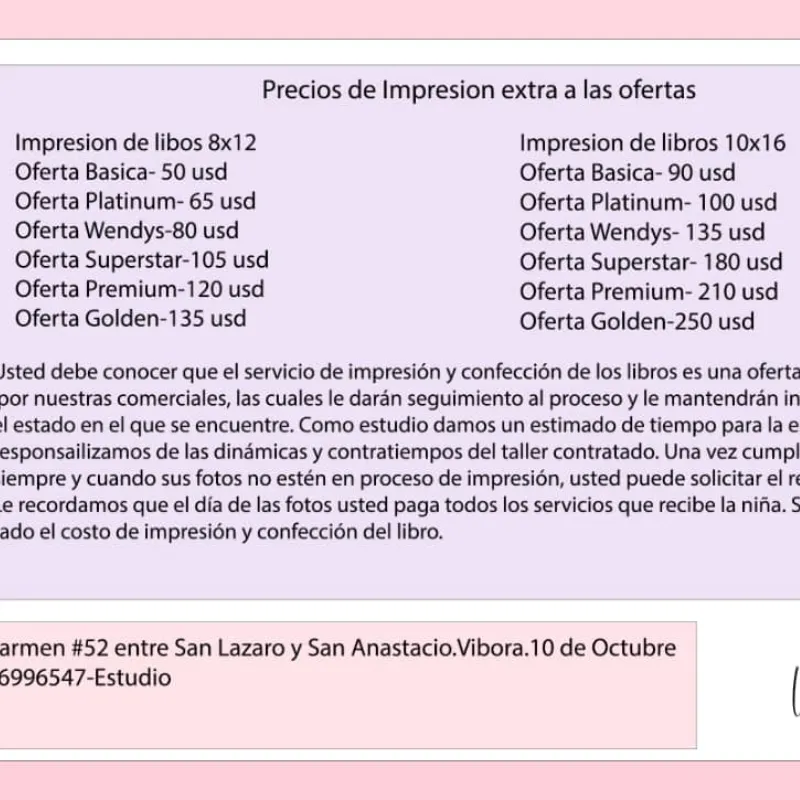 Precios de Impresión