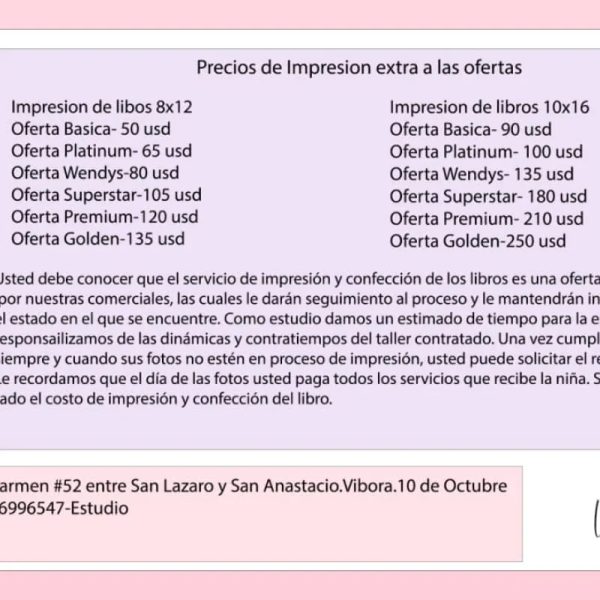 Precios de Impresión