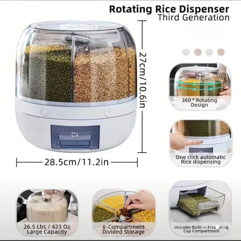 Dispensador Giratorio/Alimentos x Botón