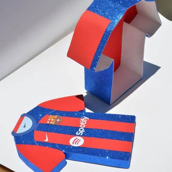 Caja camiseta de fútbol