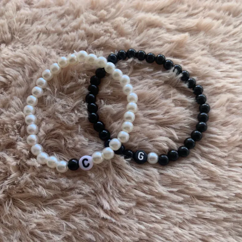 Pulseras de perlas Ying Yang