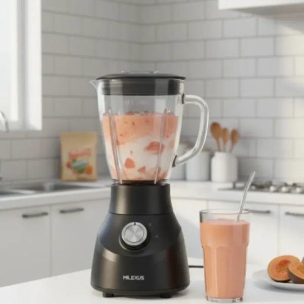 LICUADORA VASO DE VIDRIO MILEXUS (ML-L602)