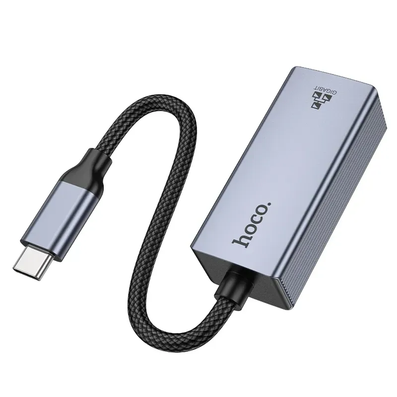  Adaptador Hoco UA37 Type-C a Ethernet – Conexión por Cable Estable y Rápida ⚡