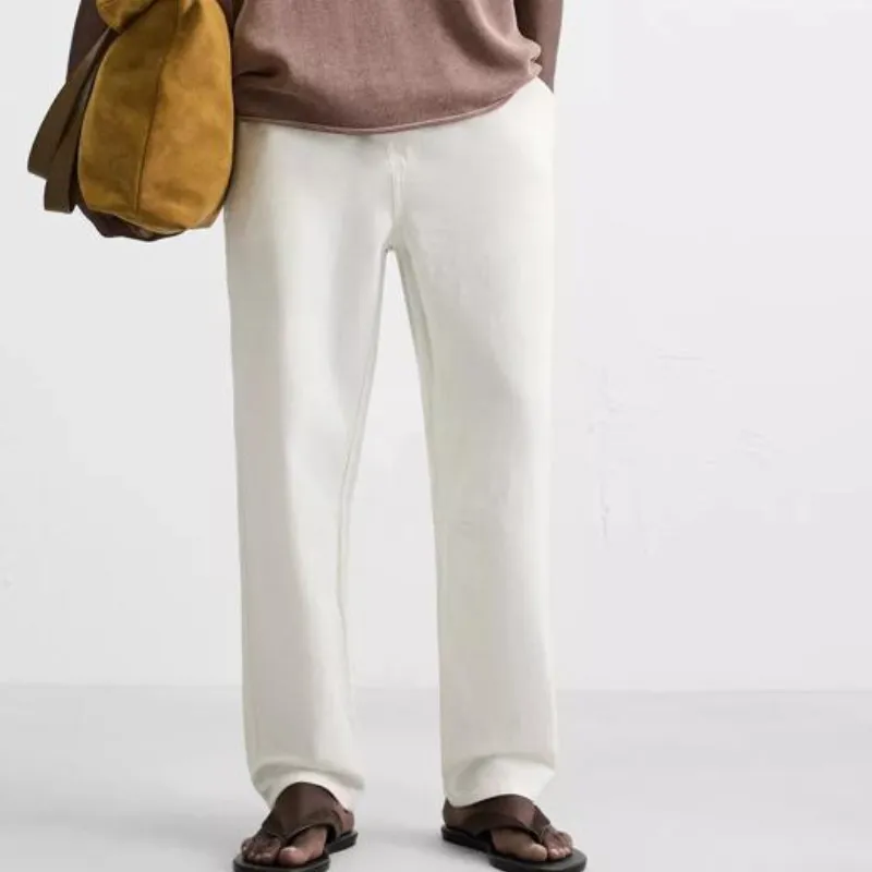 Pantalón blanco ancho Zara