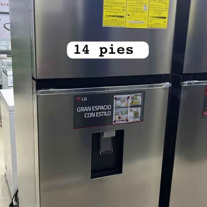 REFRIGERADOR LG DE 14 PIES CON DISPENSADOR