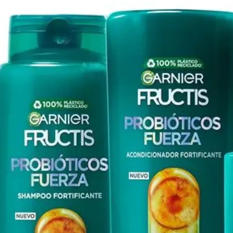  Garnier Fructis Probióticos Fuerza – Shampoo y Acondicionador Fortificante