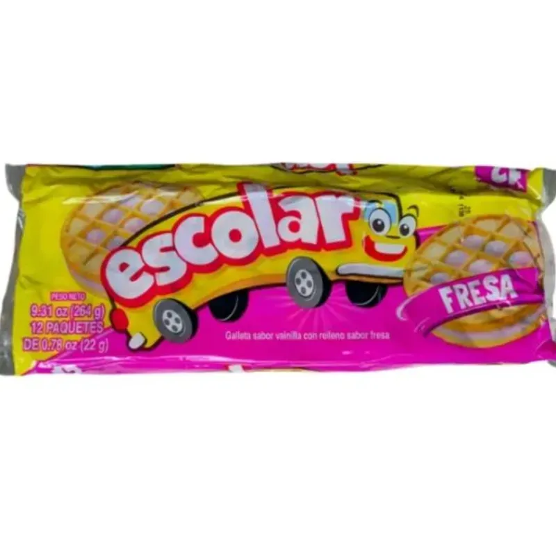 Galletas escolares de fresa (12U)
