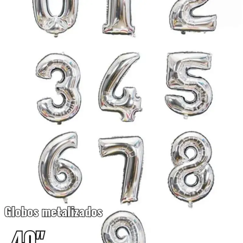 Globos Metalizados de Números