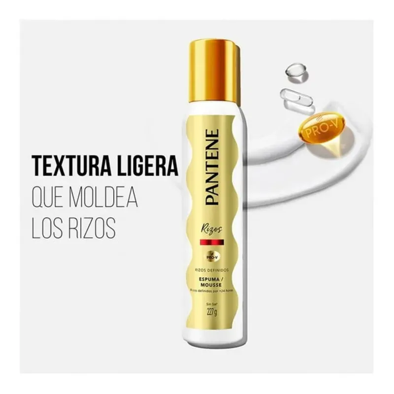 Espuma fijadora Pantene Rizos