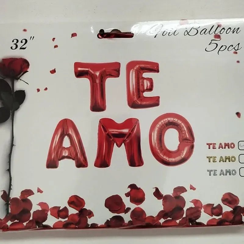 Cartel de Globos Rojos - Te Amo