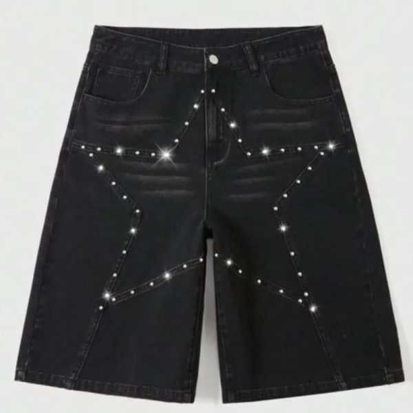 Shorts mezclilla de brillo