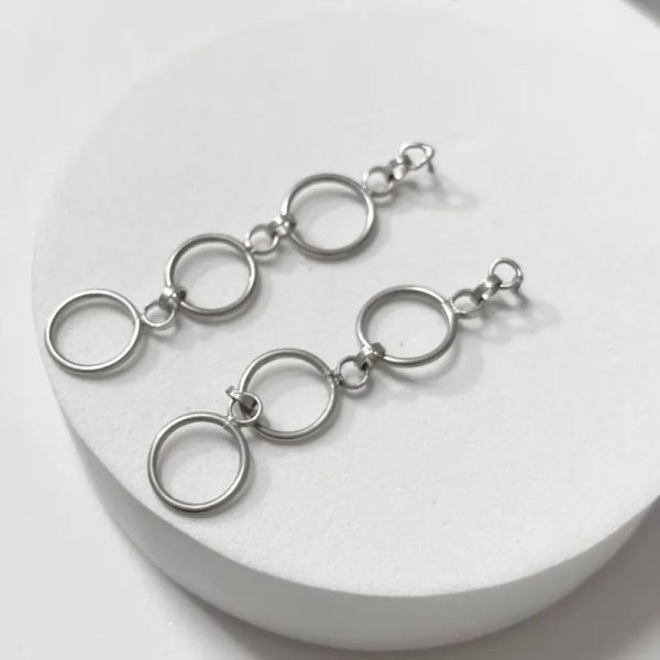 Aretes largos artesanales