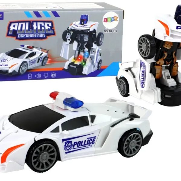 Carro de policía de control remoto transforme