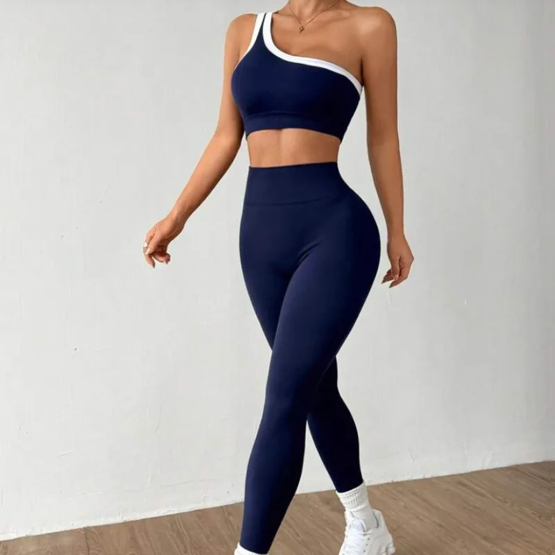 Conjunto Gym Azul y Blanco