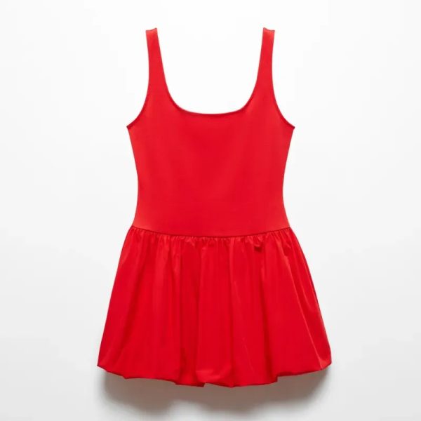 Vestido evasé combinado