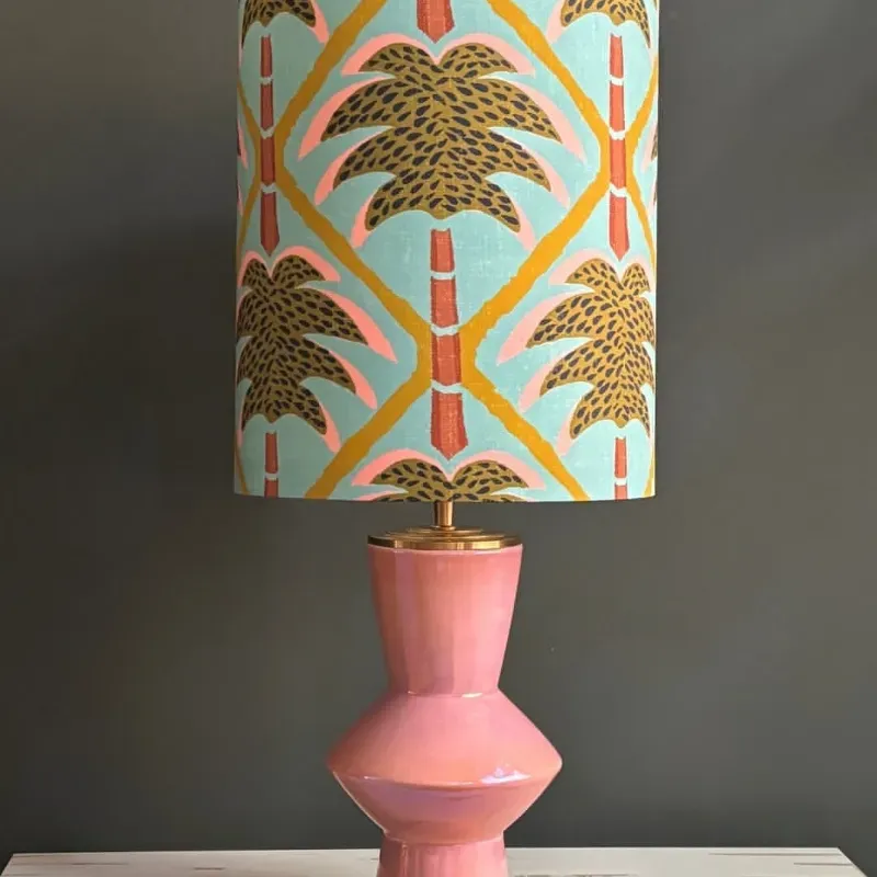 Lámpara Palmeras Rosa Tornasol