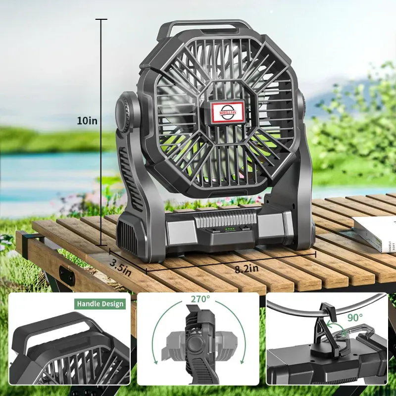 Ventilador Recargable Portátil 3 en 1