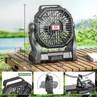 Ventilador Recargable Portátil 3 en 1