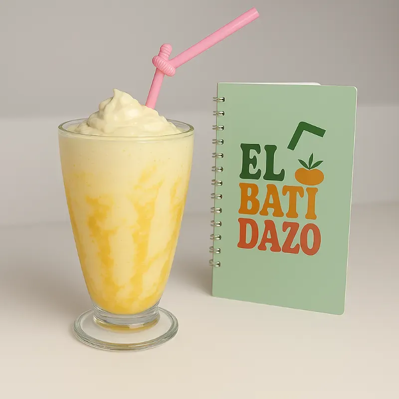 Batido de helado de naranja piña