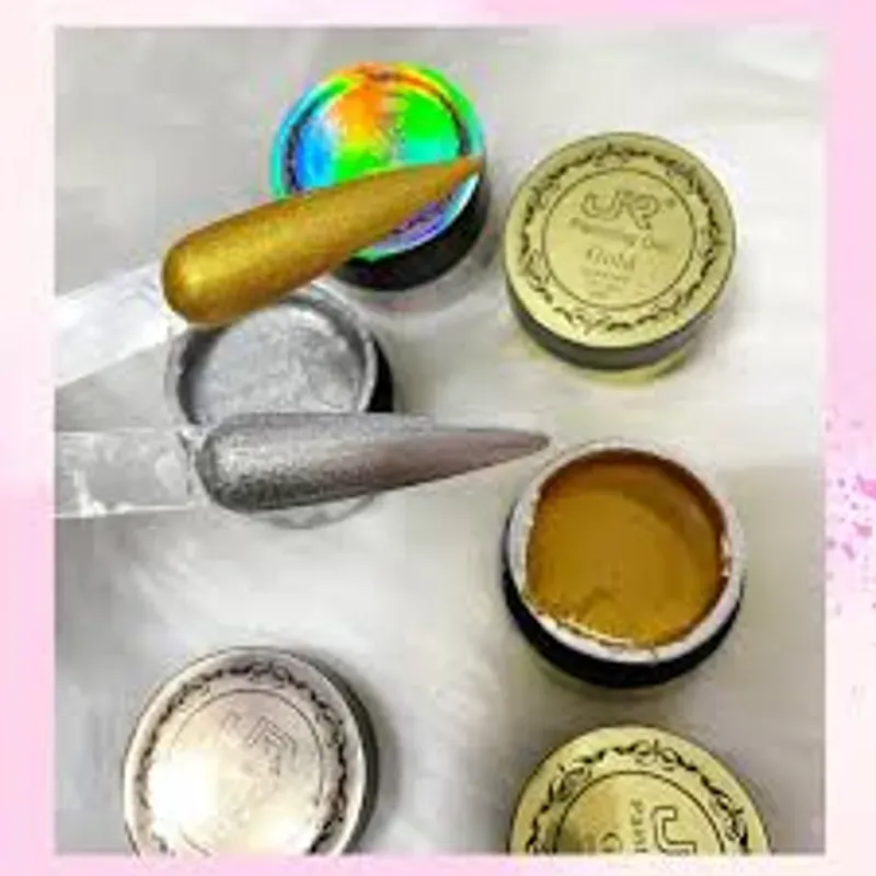 PAINTING GEL METAL DORADO Y PLATEADO