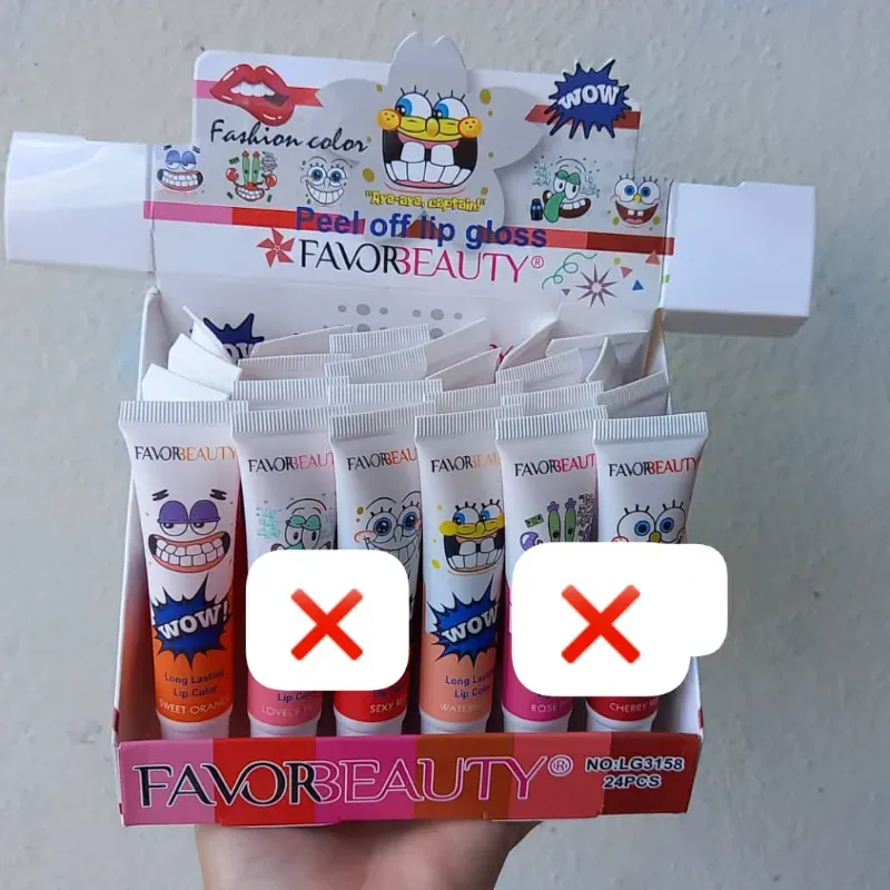 Tintas labiales Peel-off Bob Esponja