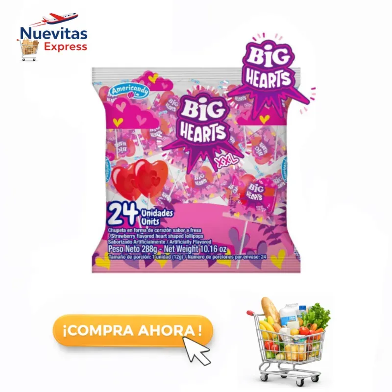 Paquete de Chupetas de Corazones