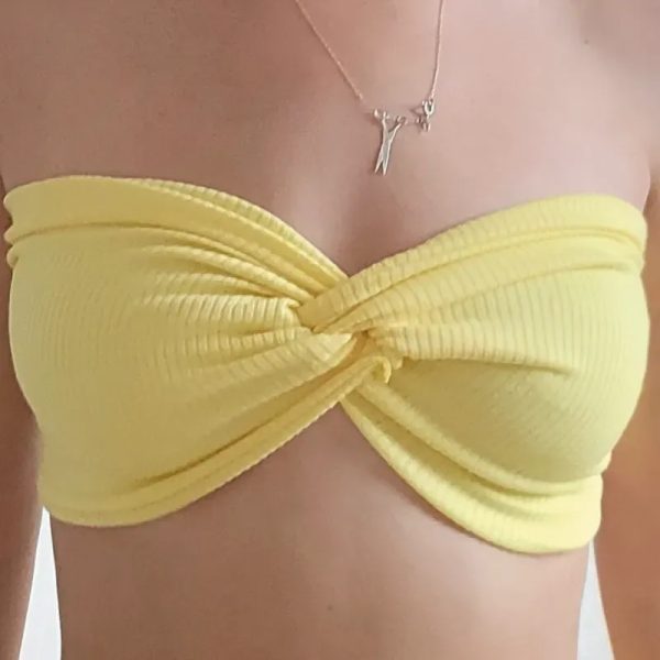 TOP TRENZADO AMARILLO