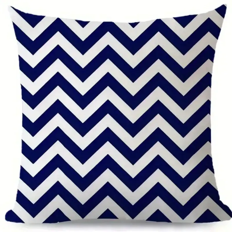 Cojín Azul Sigzag