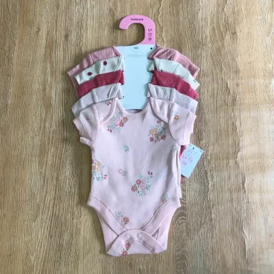 Pack de 5 bodys color rosado