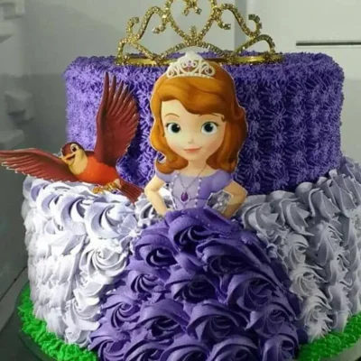 Kake personalizado de dos pisos diseño redondo