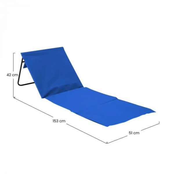 Esterilla Plegable de Playa Acolchada con Respaldo