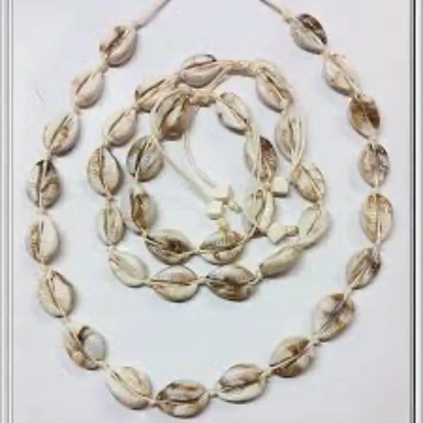Juego de tobillera ,pulso y collar completo de caracol