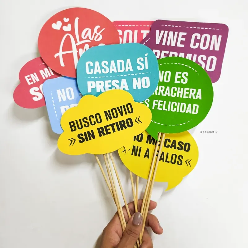 Photo Booth Props "Boda"