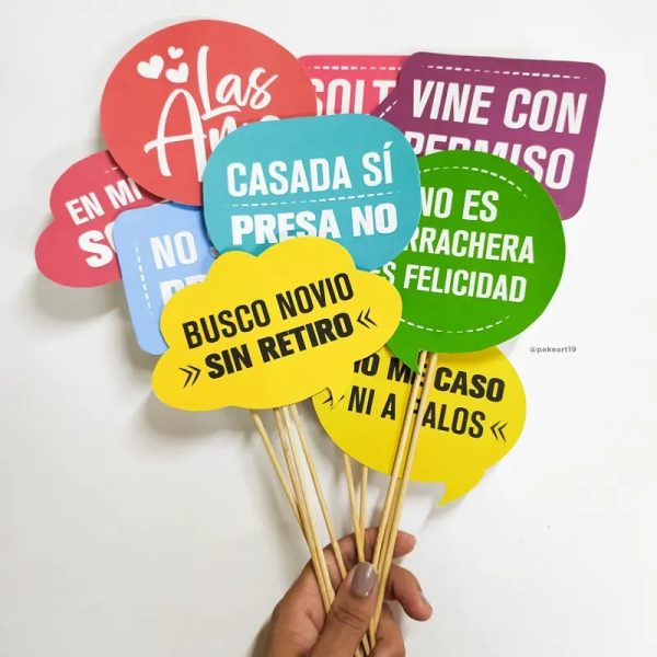 Photo Booth Props "Boda"