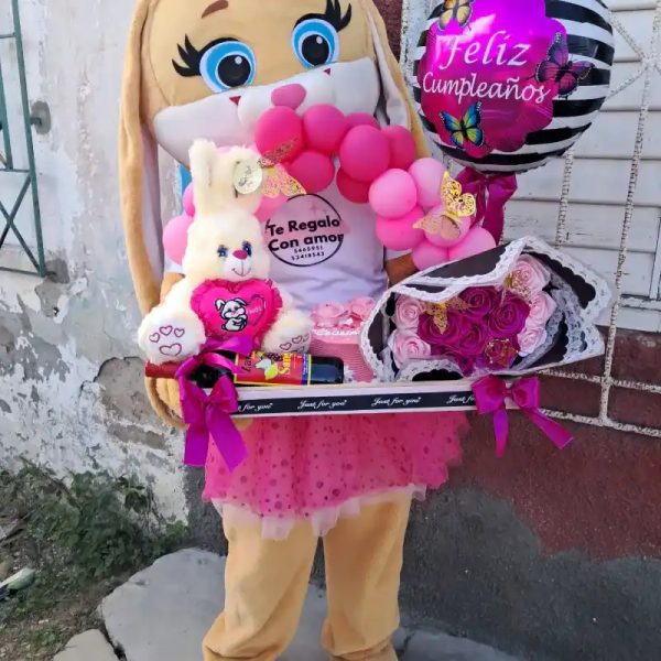 Caja con aro de globos