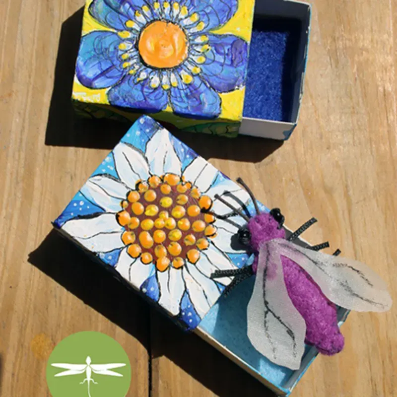 Cajitas de fósforos pintadas