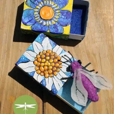 Cajitas de fósforos pintadas