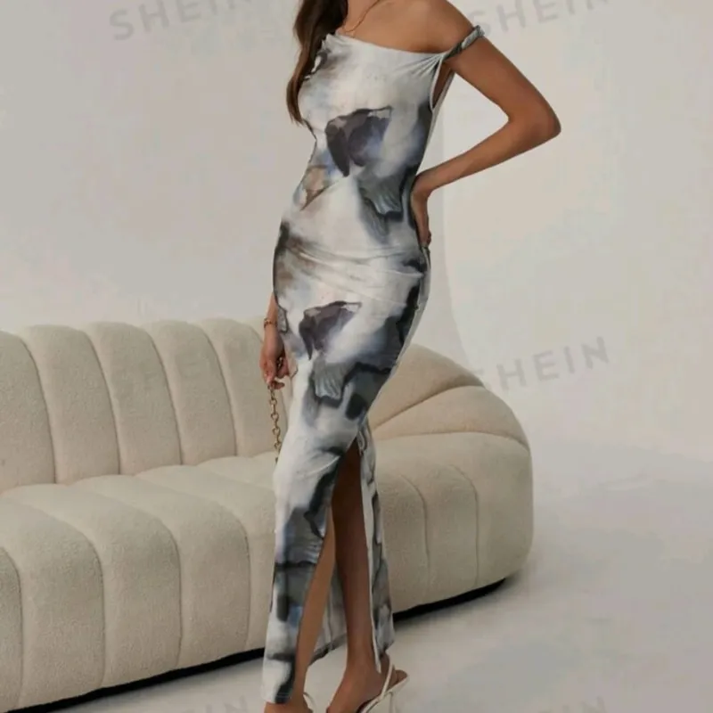 Vestido ajustado efecto marmoleado