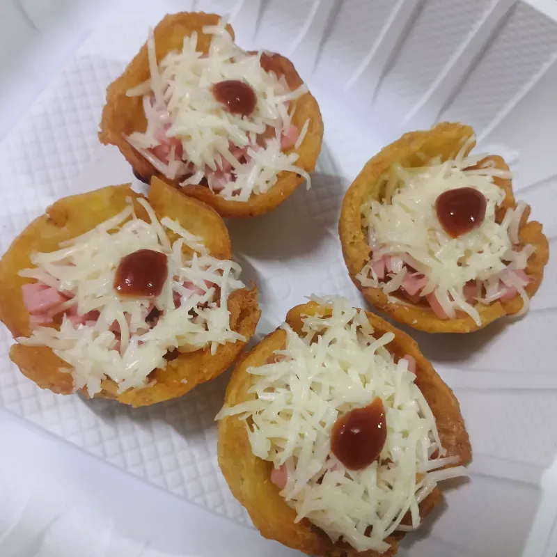 Tostones con Queso Gouda y Jamón