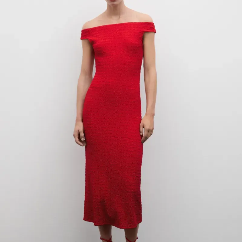 Vestido largo hombros descubiertos