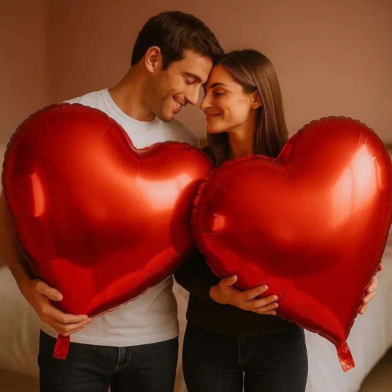 Globo metalico de corazón GIGANTE 82 CM (UNIDAD)