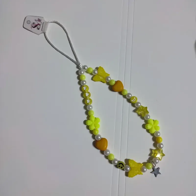 Colgante de teléfono amarillo