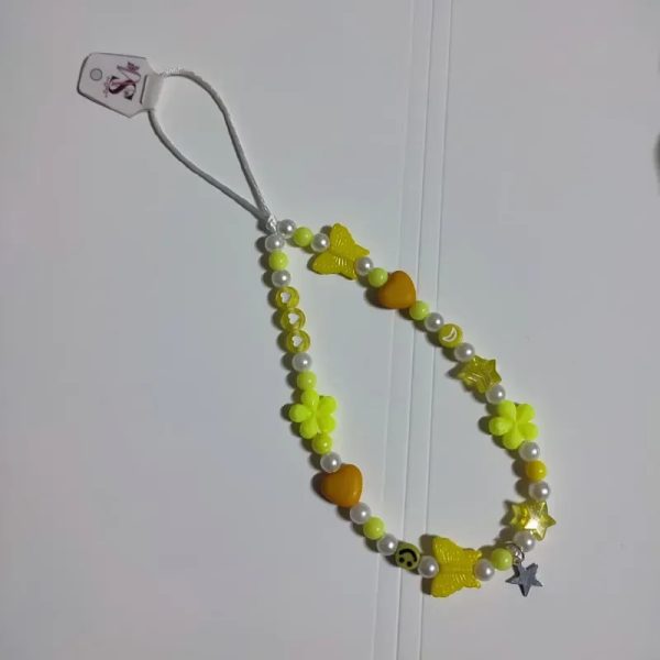 Colgante de teléfono amarillo