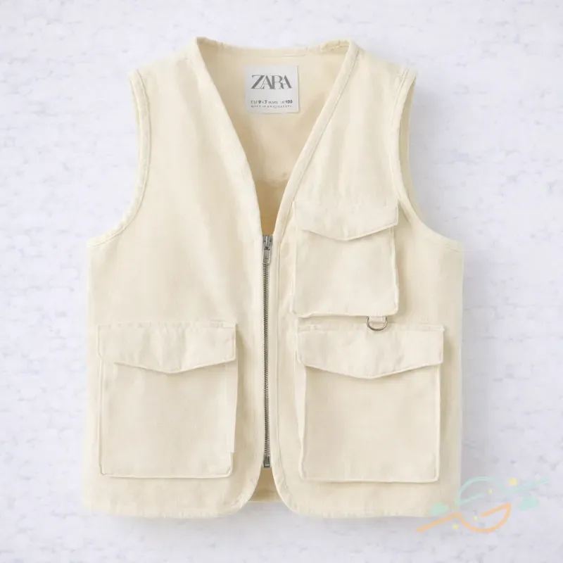 Chaleco beige ZARA